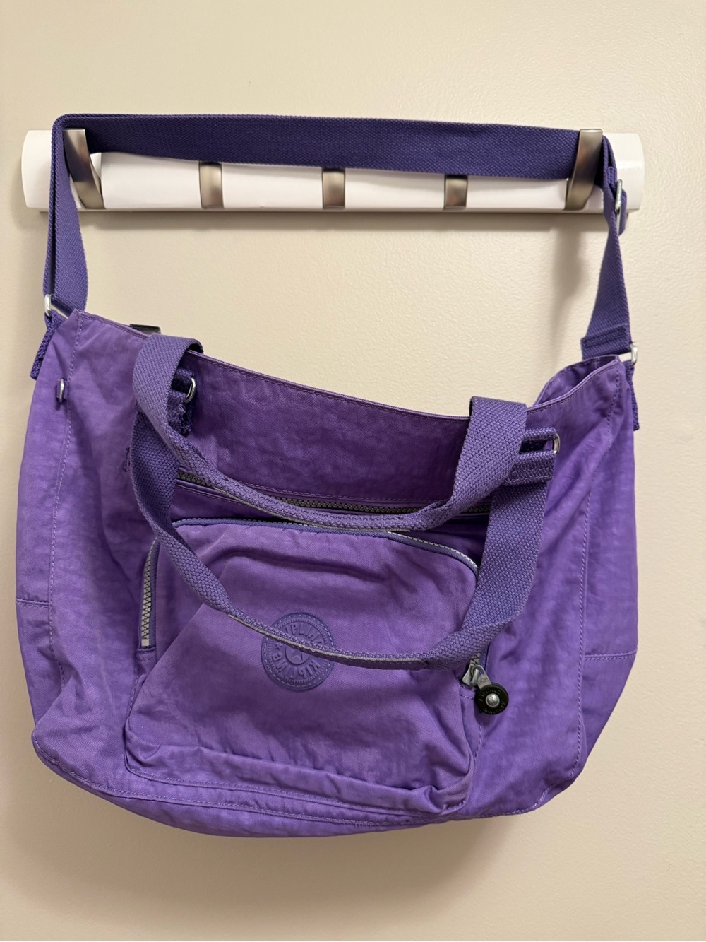 Kipling Maxwell Tote Bag in Purple - Picture 8 of 8